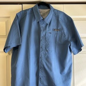 Eddie Bauer Men's Blue Casual Button Down Shirt